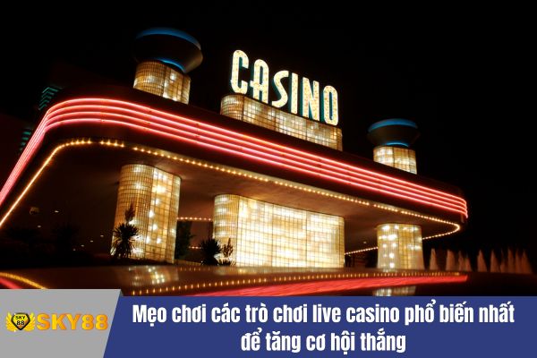 các trò chơi live casino phổ biến nhất